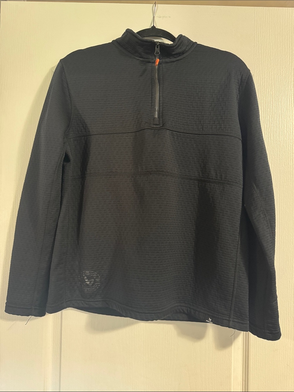 Bauer Black Half-Zip Performance Pullover with Orange Zip Accent